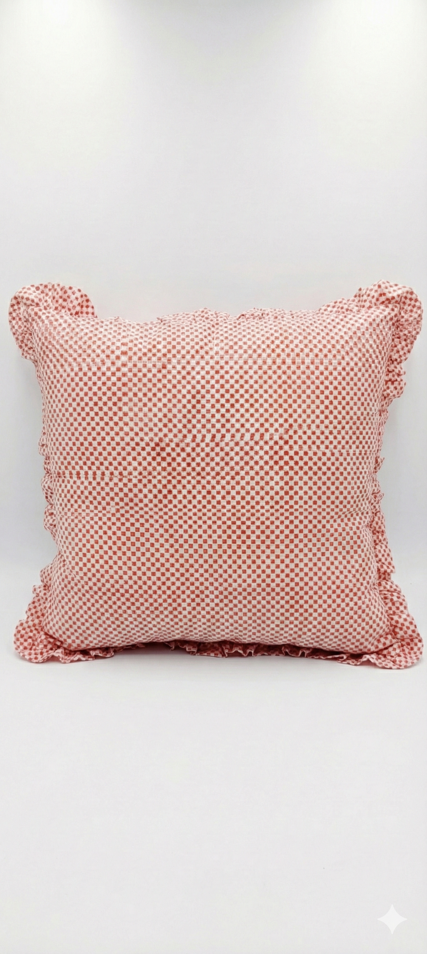 KISSENBEZUG MIT HANDBLOCKDRUCK - ROT