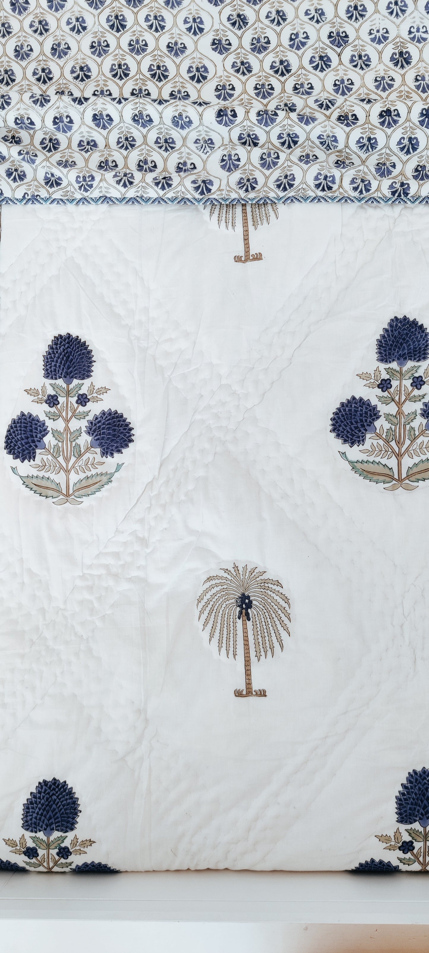 HANDBLOCKDRUCK JAIPURI RAZAI/ QUILT – INDISCHBLAU