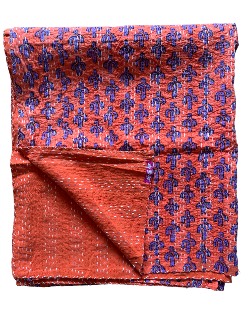 KANTHA THROW - SAFFRON