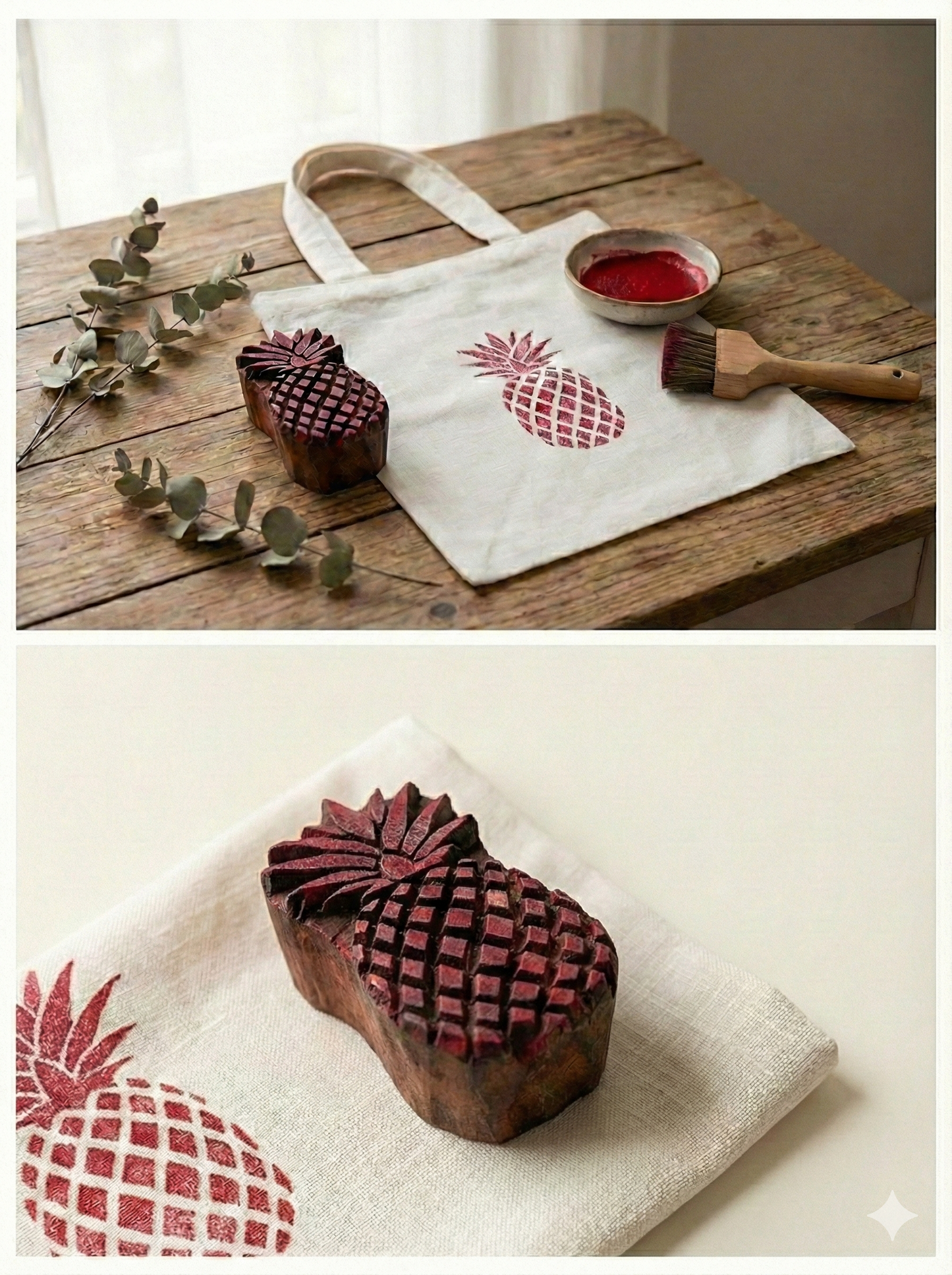 WOODEN PINEAPPLE BLOCK