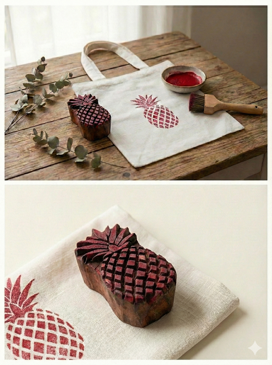 WOODEN PINEAPPLE BLOCK