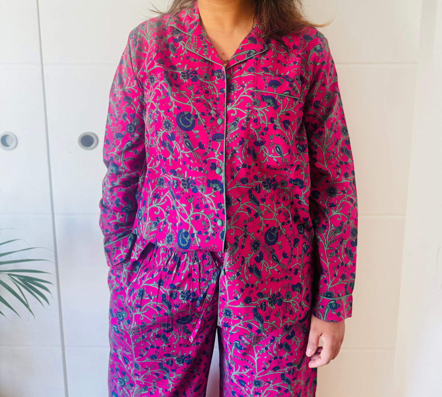 MAMTA SALBEIGRÜNES PYJAMA-SET