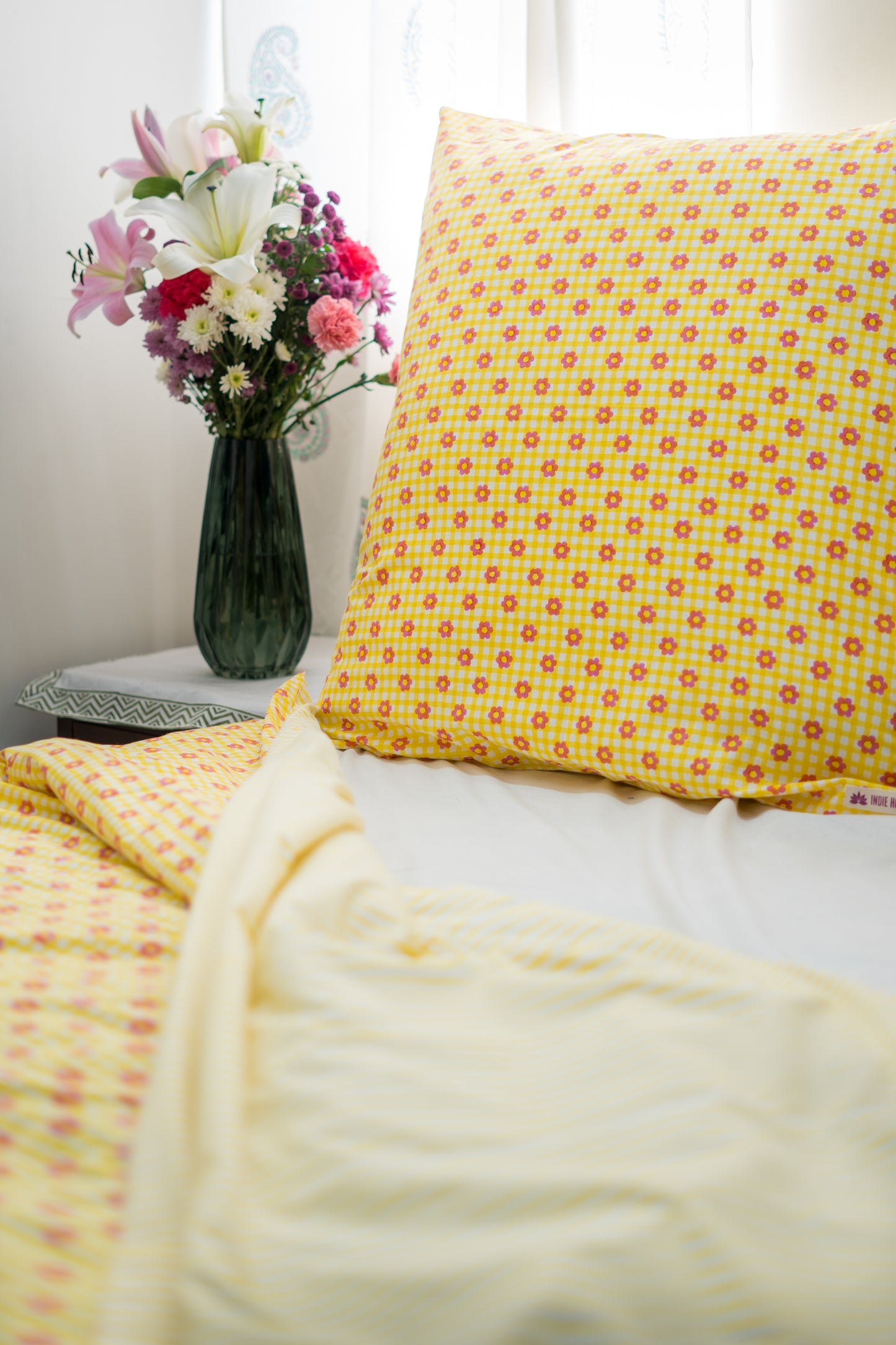 INDIAN SUMMER MANGO HAND BLOCK PRINTED DUVET COVER