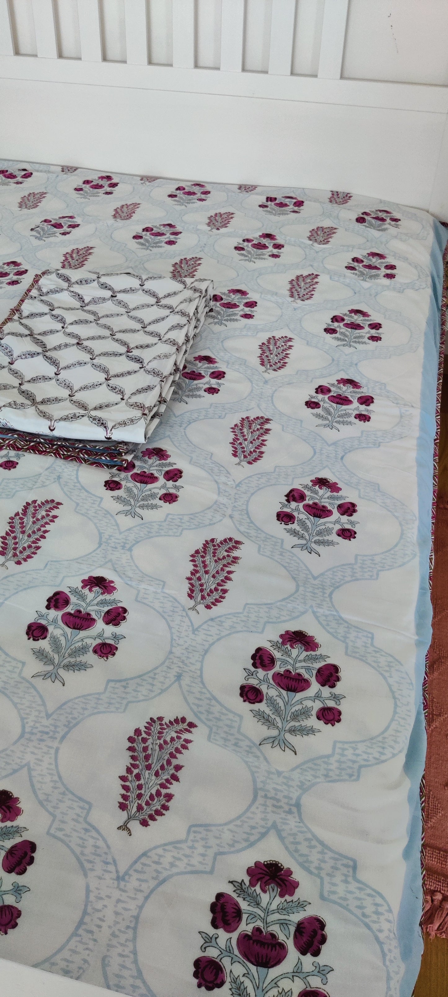 LILY COTTON HAND BLOCK PRINTED THROW